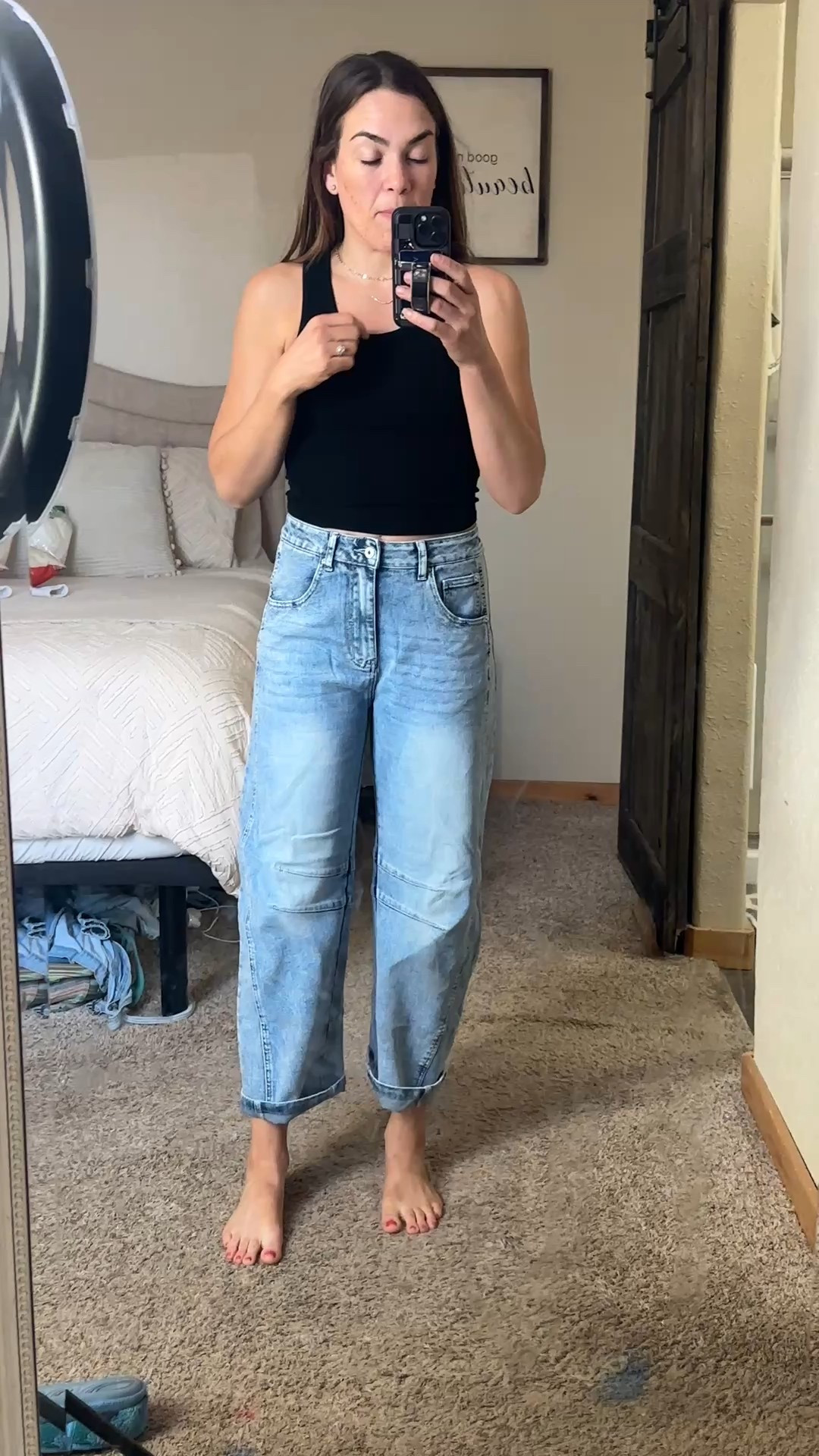 100% obsessed with these jeans 🫶🏻 yay amazon 


#LTKootd