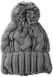 Amazon.com: Amazon Essentials Women's Chunky Cable Beanie with Yarn, Light Gray Marl (DTM POM), O... | Amazon (US)