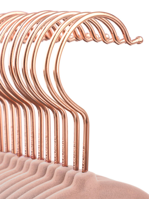 SONGMICS Velvet Hangers 50 Pack, Non Slip Hangers with Rose Gold Color Swivel Hook, Slim Hangers ... | SHEIN