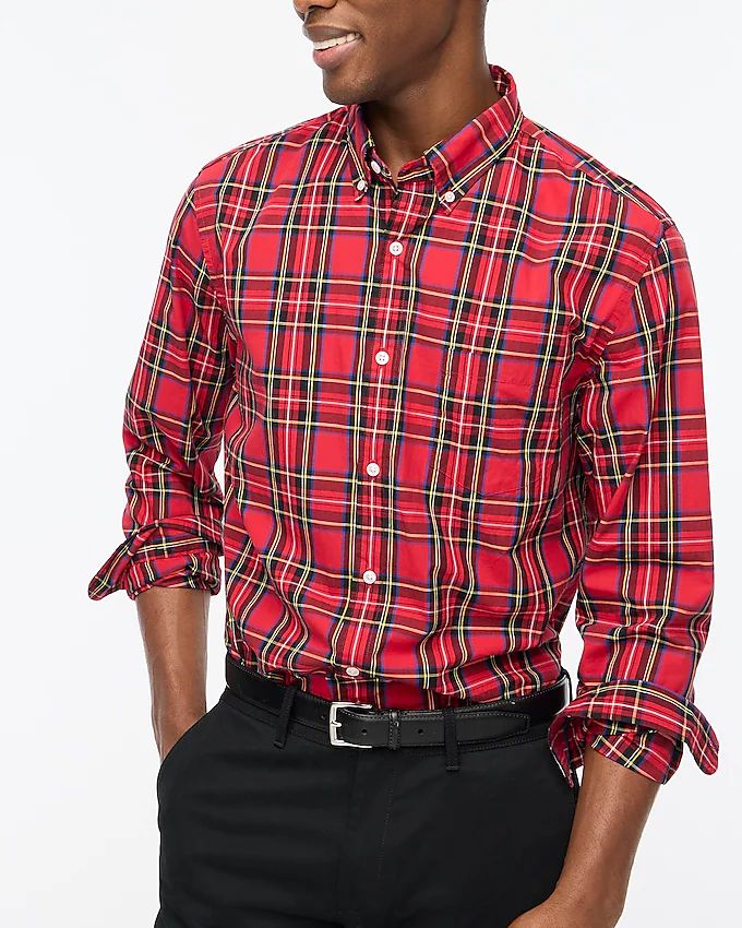 Holiday tartan flex casual shirt | J.Crew Factory