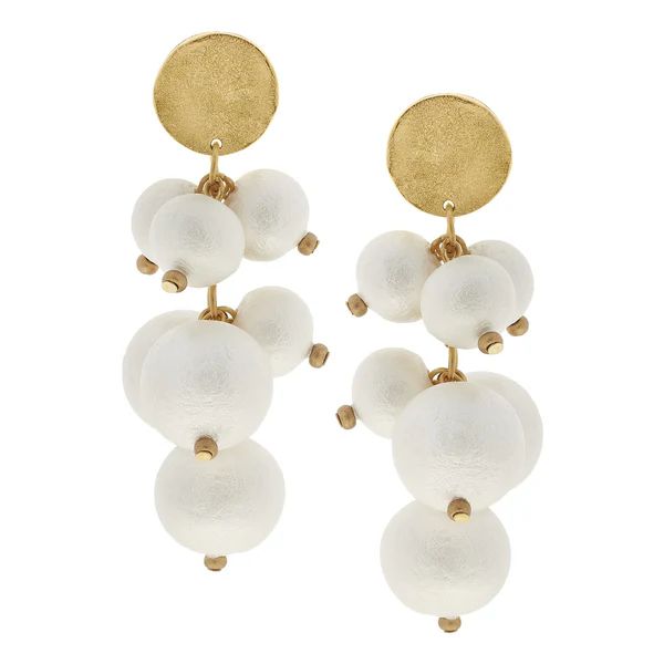 Cotton Pearl Cluster Earrings | Susan Shaw