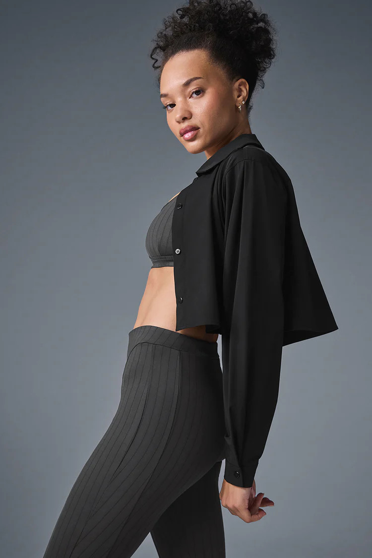Cropped Take Me Out Button Up | Alo Yoga