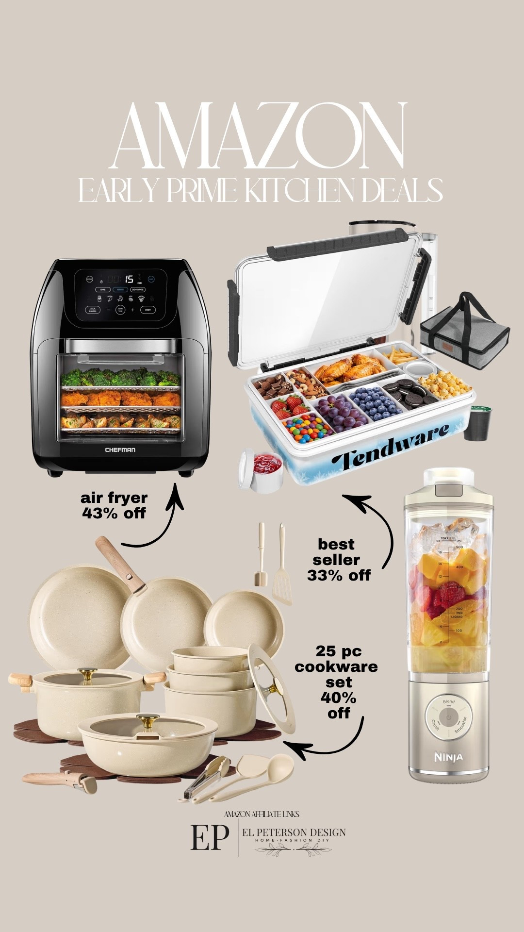Amazon 
Early Prime Deals
Snack box
25 pc cookware set
Blender

#LTKHome #LTKSaleAlert