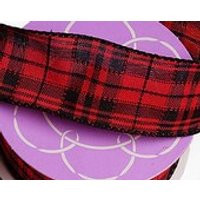 Buffalo Check Wired Ribbon Decoration  1 1/2 x 10 Yards, Black Red Plaid, Decor for Christmas Trees, Wreaths, Garland, Valentines Day | Etsy (US)