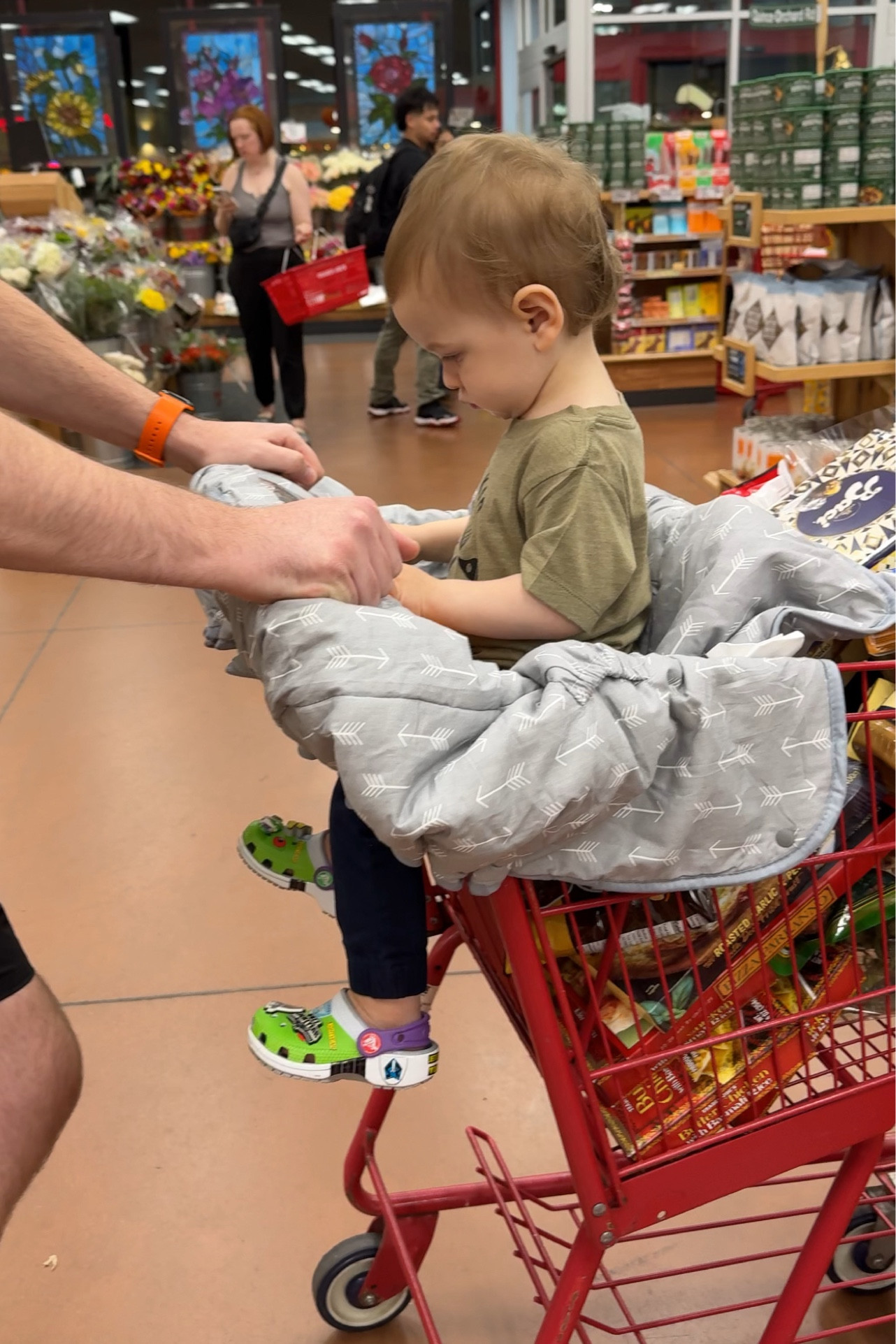 Best cart cover for kids I’ve found! This makes shopping with little ones even easier! It even has a slot for water, a place to connect toys and a clear pouch for a phone! Amazing Amazon fine, cart cover, kids cart cover, Target finds 

#LTKBaby #LTKFamily #LTKTravel
