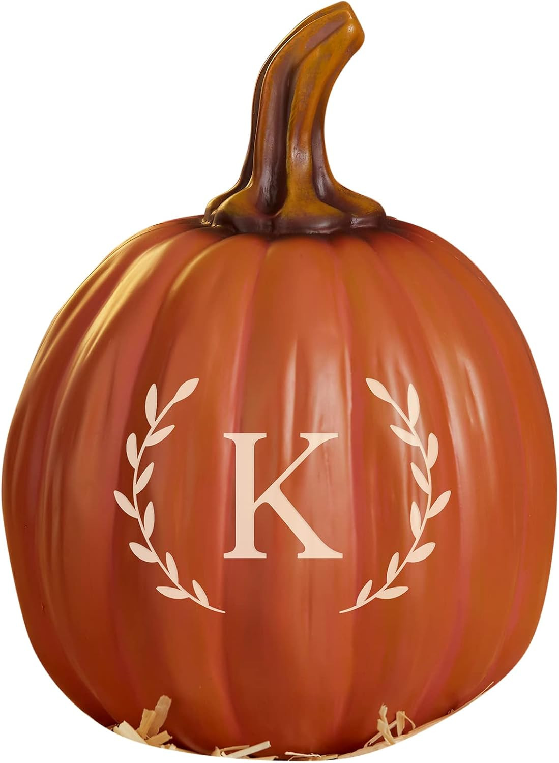 Personalization Universe Laurel Initial Personalized Monogram Pumpkin - Handcrafted Resin Fall Ha... | Amazon (US)