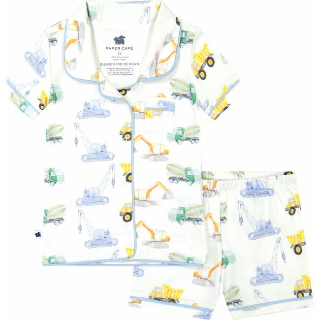 Short Sleeve Classic Pajamas, Truck Print | Maisonette