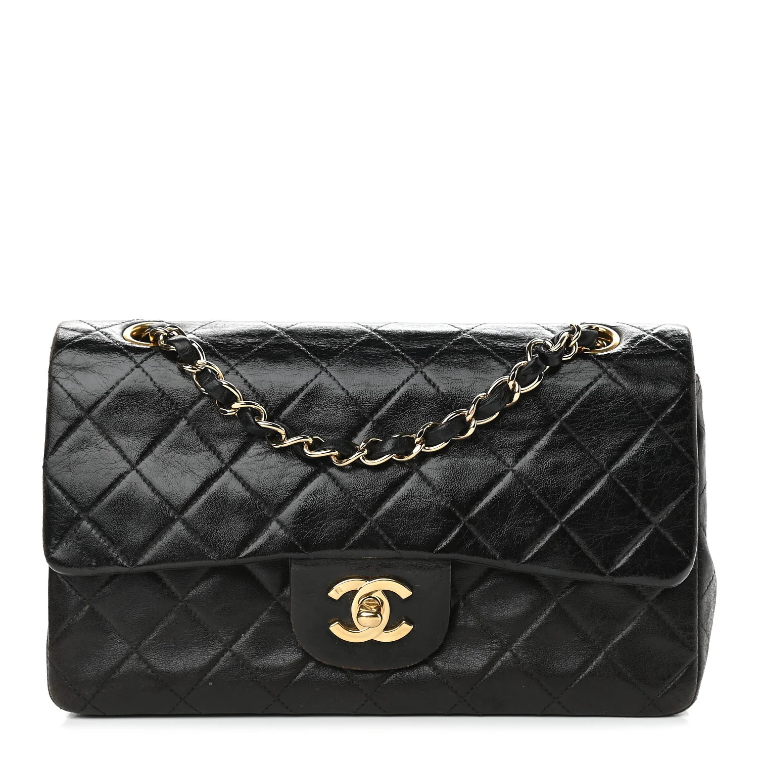 CHANEL Lambskin Quilted Small Double Flap Black | FASHIONPHILE | Fashionphile