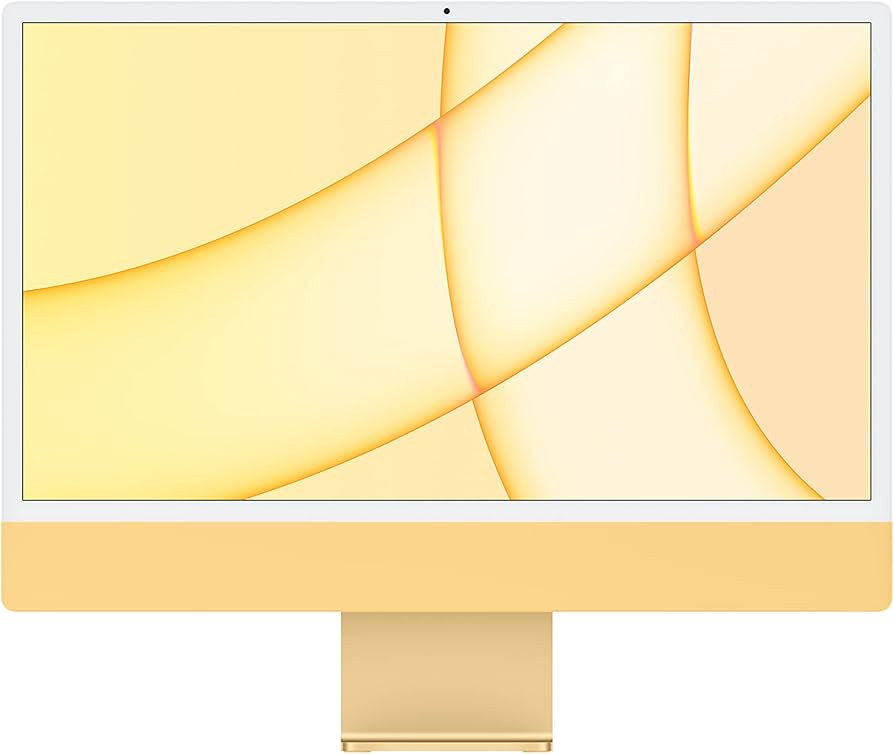 Apple 2021 iMac M1 chip 8-core CPU (24 inch, 8GB RAM, 256GB) (QWERTY English) Yellow (Renewed Pre... | Amazon (US)