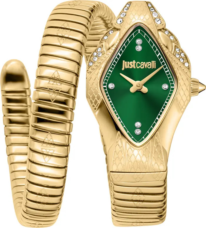 Just Cavalli Snake Wraparound Bracelet Watch, 22mm x 36mm | Nordstromrack | Nordstrom Rack