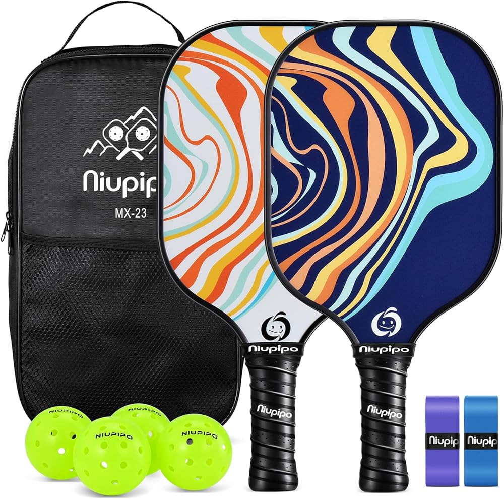 niupipo Pickleball Paddles, Pickleball Paddles Set of 2/4, Fiberglass Surface, Polypropylene Hone... | Amazon (US)