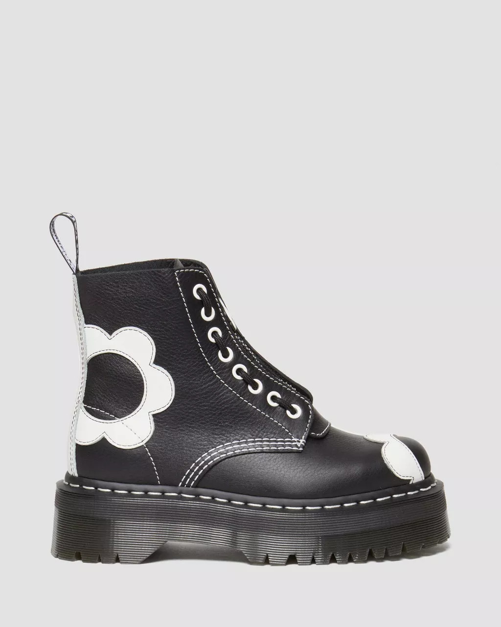 Sinclair Flower Pisa Leather Platform Boots | Dr. Martens