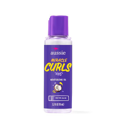 Aussie Miracle Curls Curl-Defining Oil Hair Treatment with Jojoba Oil - 3.2 fl oz: Paraben-Free, Contains Coconut Oil, Berry & Grapefruit Scented | Target