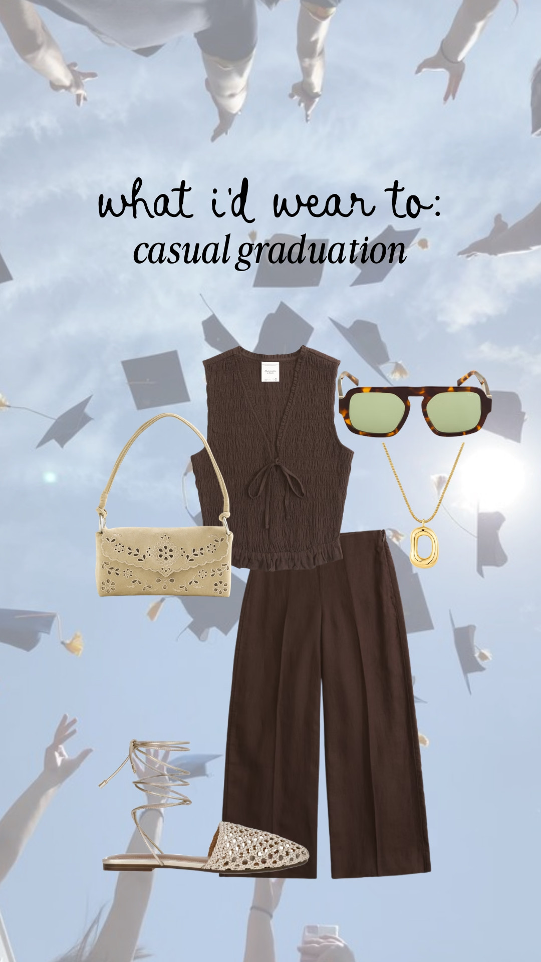What I would wear to a casual graduation! This is the perfect elevated look and this Abercrombie purse is gorgeous!

anti-pooch matching sets, graduation outfits, summer sandals 

 #LTKootd #LTKmomlife #LTKMidsize