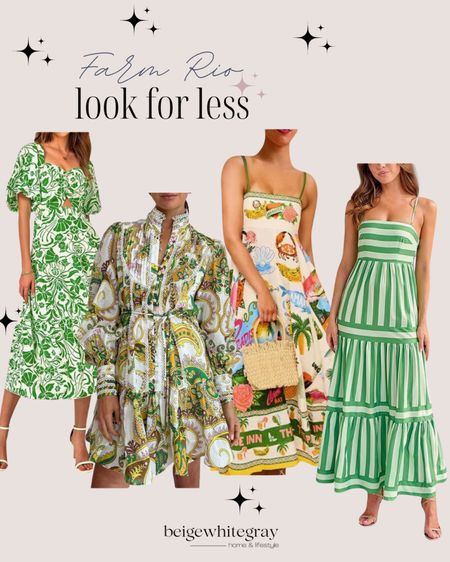Farm río look for less. Loving these gorgeous summer dresses. Vacation wear, resort wear. 

#LTKFindsUnder100 #LTKStyleTip #LTKTravel