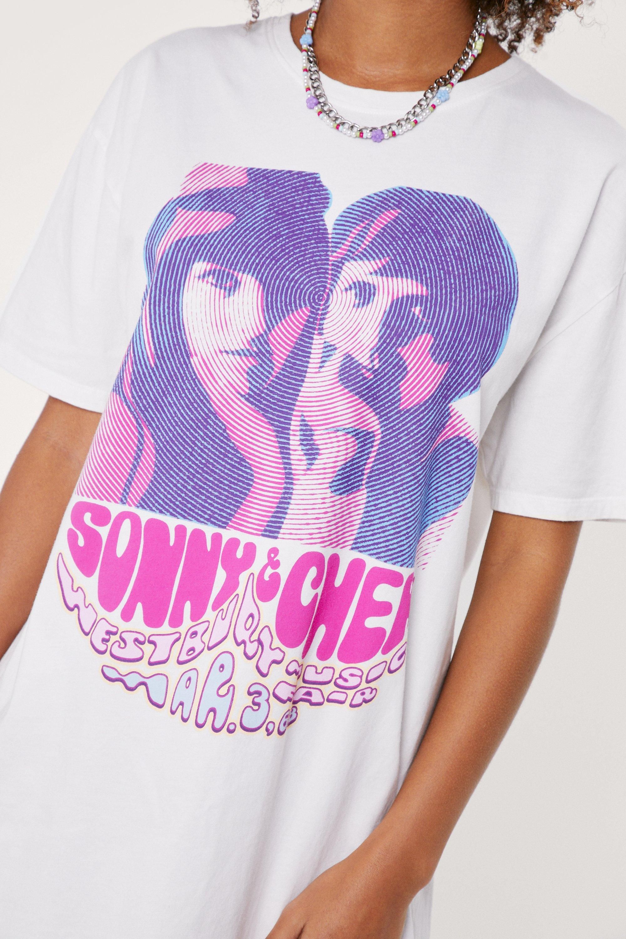 Sonny and Cher Graphic T-Shirt Dress | Nasty Gal (US)