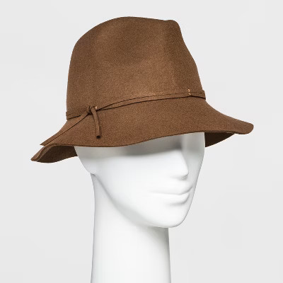 Women's Down Brim Felt Fedora - A New Day™ | Target