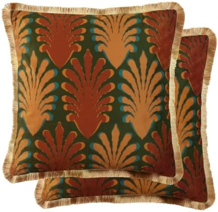 patdrea Designer Velvet Throw Pillow Cover,Set of 2,18"x18"-OldlegendA | Amazon (US)
