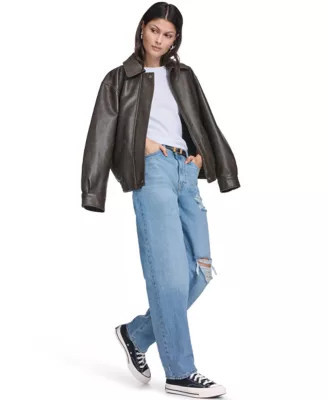 Levi's Women's Faux Leather Relaxed Fit Bomber | Belk