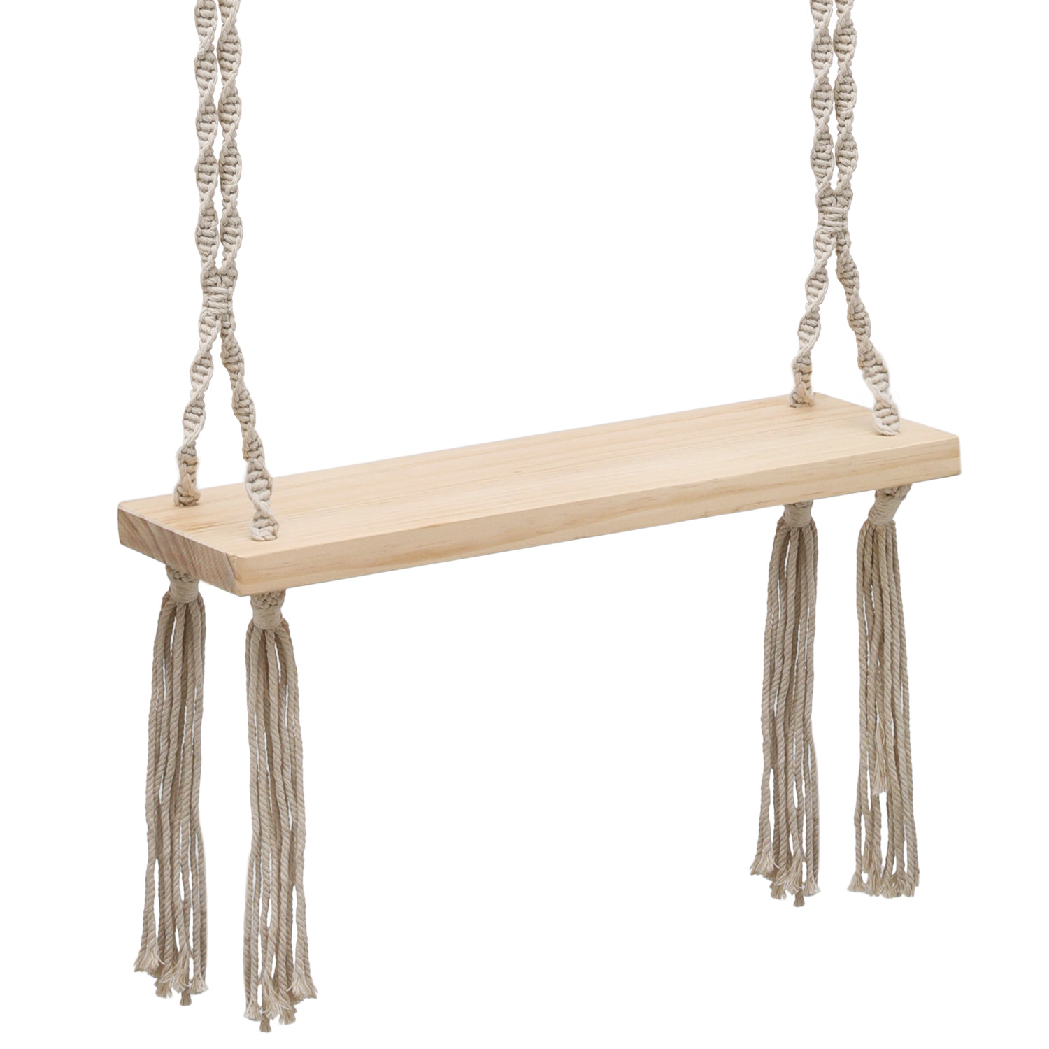 MagshionMagshion Pine Wood Swing, Outdoor Flat Bench Seat with Metal Ring, Tree Swing with 350lbs... | Walmart (US)