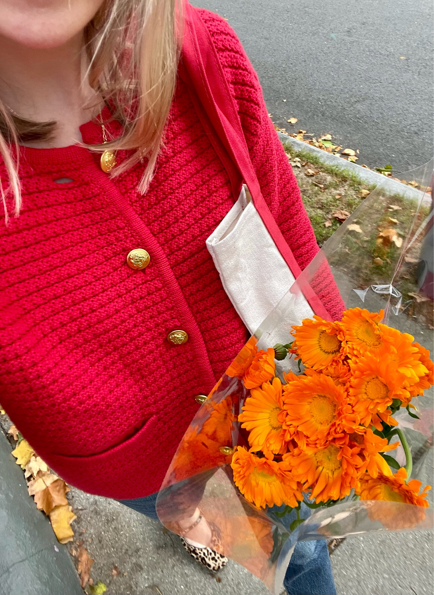 red lady sweater jacket (30% off) + wedgie straight jeans + leopard mary jane flats 

#LTKSeasonal #LTKSaleAlert #LTKFindsUnder50