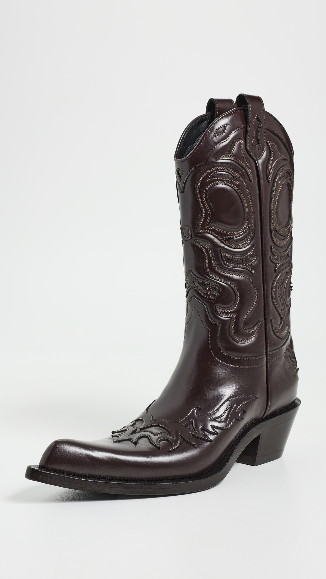 Acne Studios Pointy Leather Cowboy Boots | Shopbop | Shopbop
