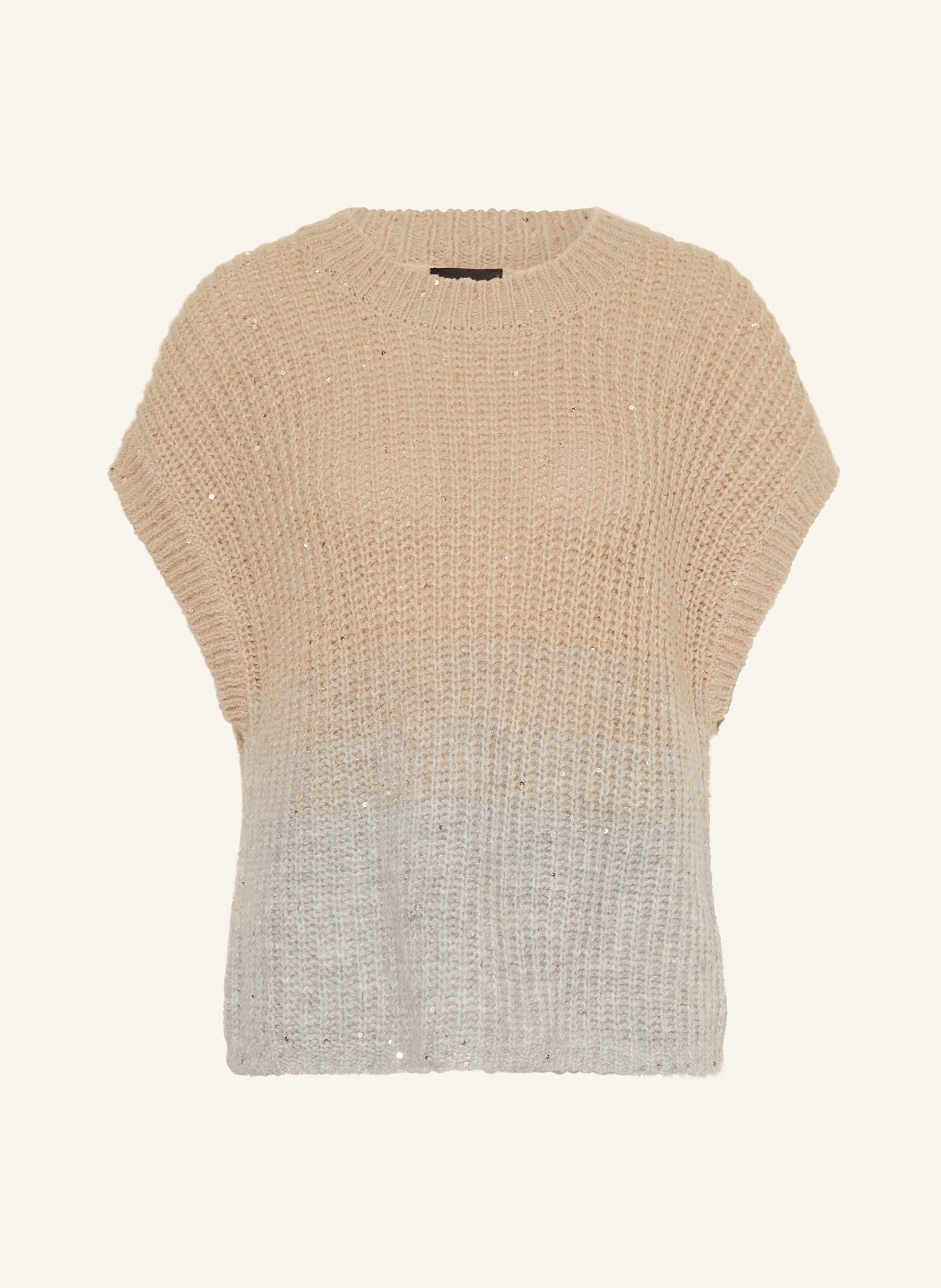 s.Oliver BLACK LABEL Pullunder mit Pailletten in blaugrau/ hellbraun | Breuninger (DACH)