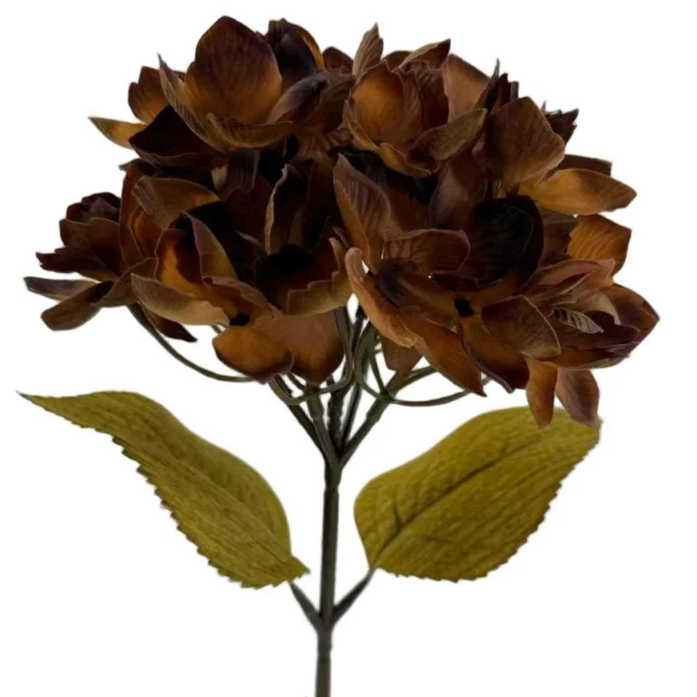 My Texas House Fall Faux Hydrangea Stem, Brown, 20" | Walmart (US)