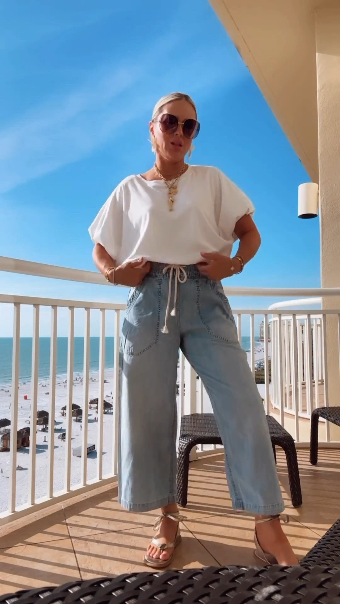 I love this outfit! 🩵 Jeans restocked! They go quick! 3 colors✨
Small in pants, med in top 

Style. Jeans. Summer outfit. Bubble tee. 

#LTKStyleTip #LTKSeasonal #LTKFindsUnder100