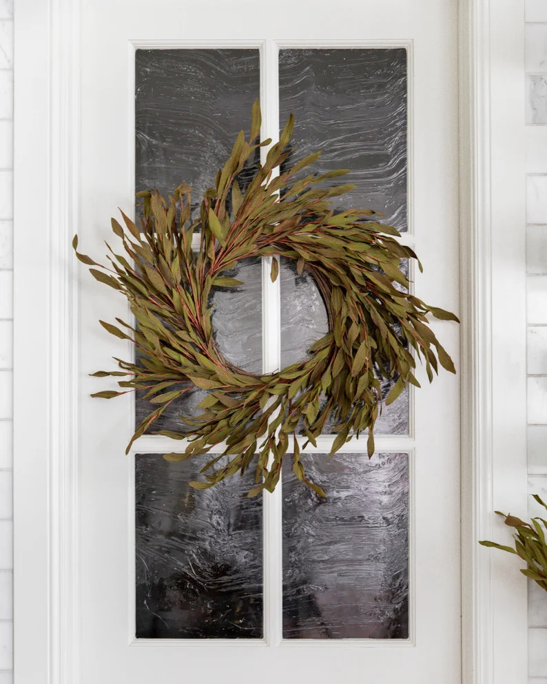 Brown and Green Leaf Wreath 1pcs  Fall Decor  Fall  Wreath - Etsy | Etsy (US)