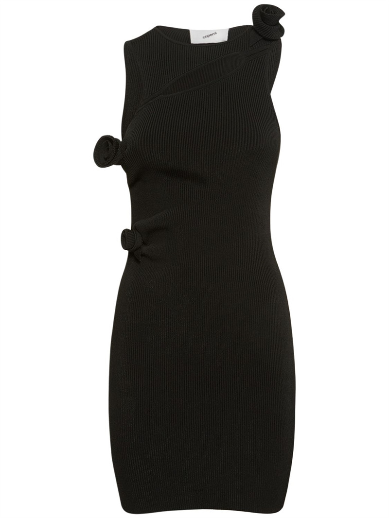 Asymmetric flower knit mini dress | Luisaviaroma