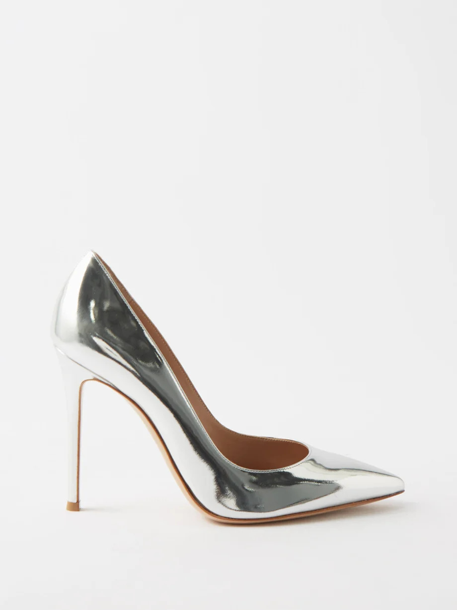 Gianvito 105 mirrored-leather pumps | Gianvito Rossi | Matches (US)