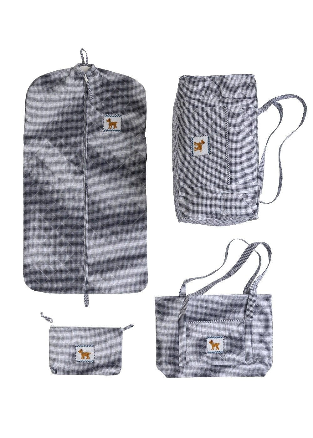 High End Baby Gift - Boy's Blue Lab Luggage Set | Little English