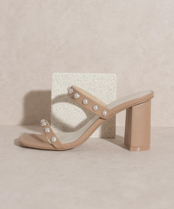 OASIS SOCIETY Victoria - Pearl Strap Heel NUDE / 10 | Casual Chic Boutique