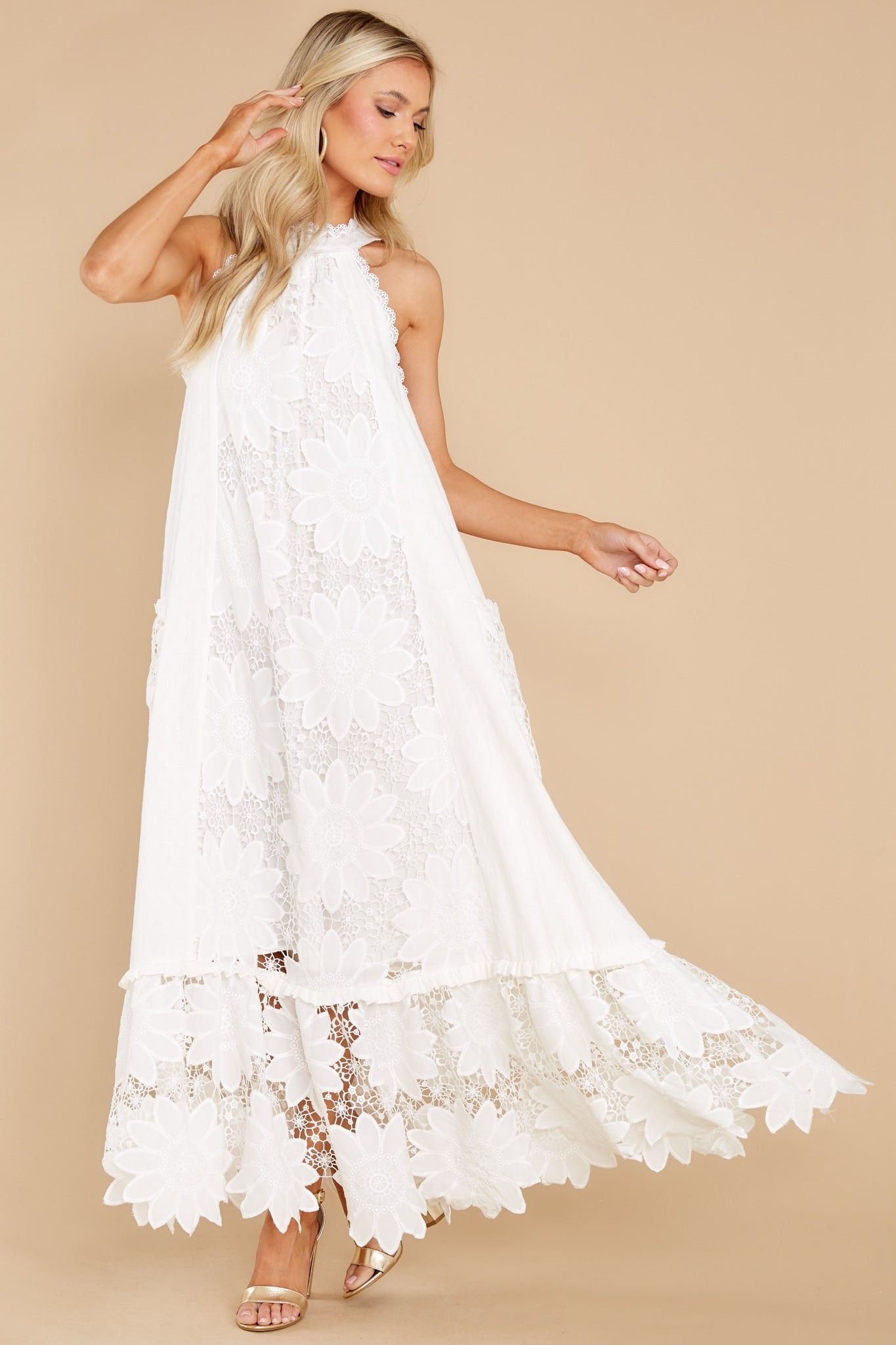 Time For Dessert White Lace Maxi Dress - White Dress | Red Dress 