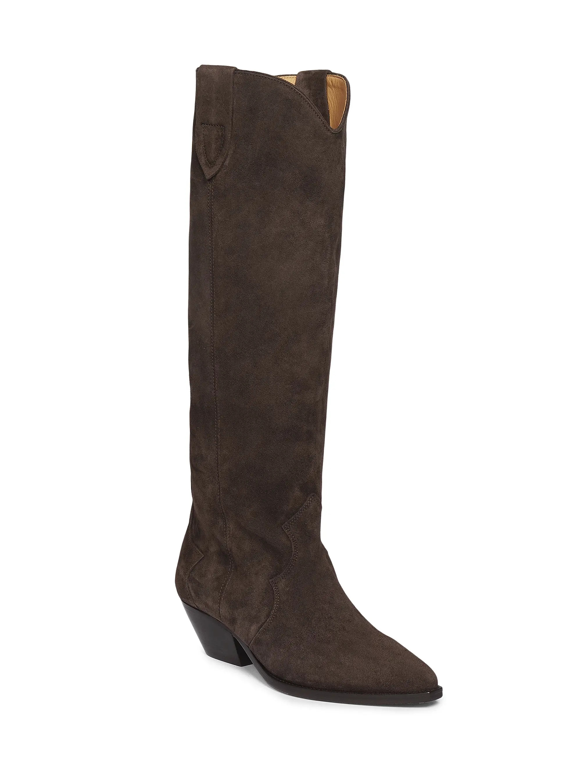 Denvee 40MM Suede Tall Western Boots | Saks Fifth Avenue