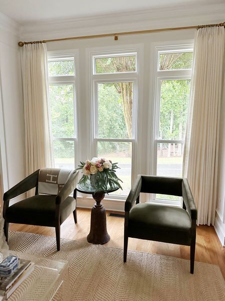 Obsessed with my new chairs. The color is perfection. They are a splurge, but worth it!  They are very well made, study, and comfortable. 






McGee and co, studio McGee, four hands furniture, modern, designer, two pages curtains, sisal area rug, scout & nimble, Ballard designs, west elm, 

#LTKhome
