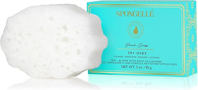 SPONGELLÉ Pedi-Buffer - Cleanse, Exfoliate & Polish Feet - Beach Grass | Amazon (US)
