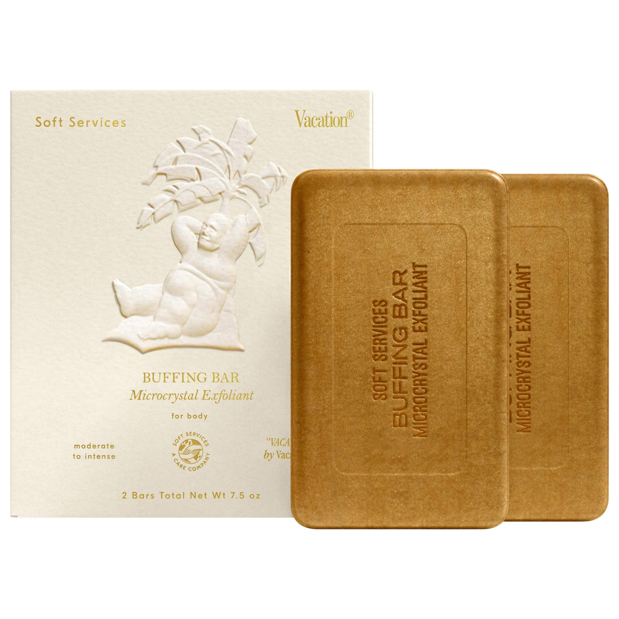 Soft Services x Vacation - "VACATION" Buffing Bar Exfoliating Body Bar (2-pack) with Coconut, Pineapple & Solar Notes 7.5/1 | Sephora (US)