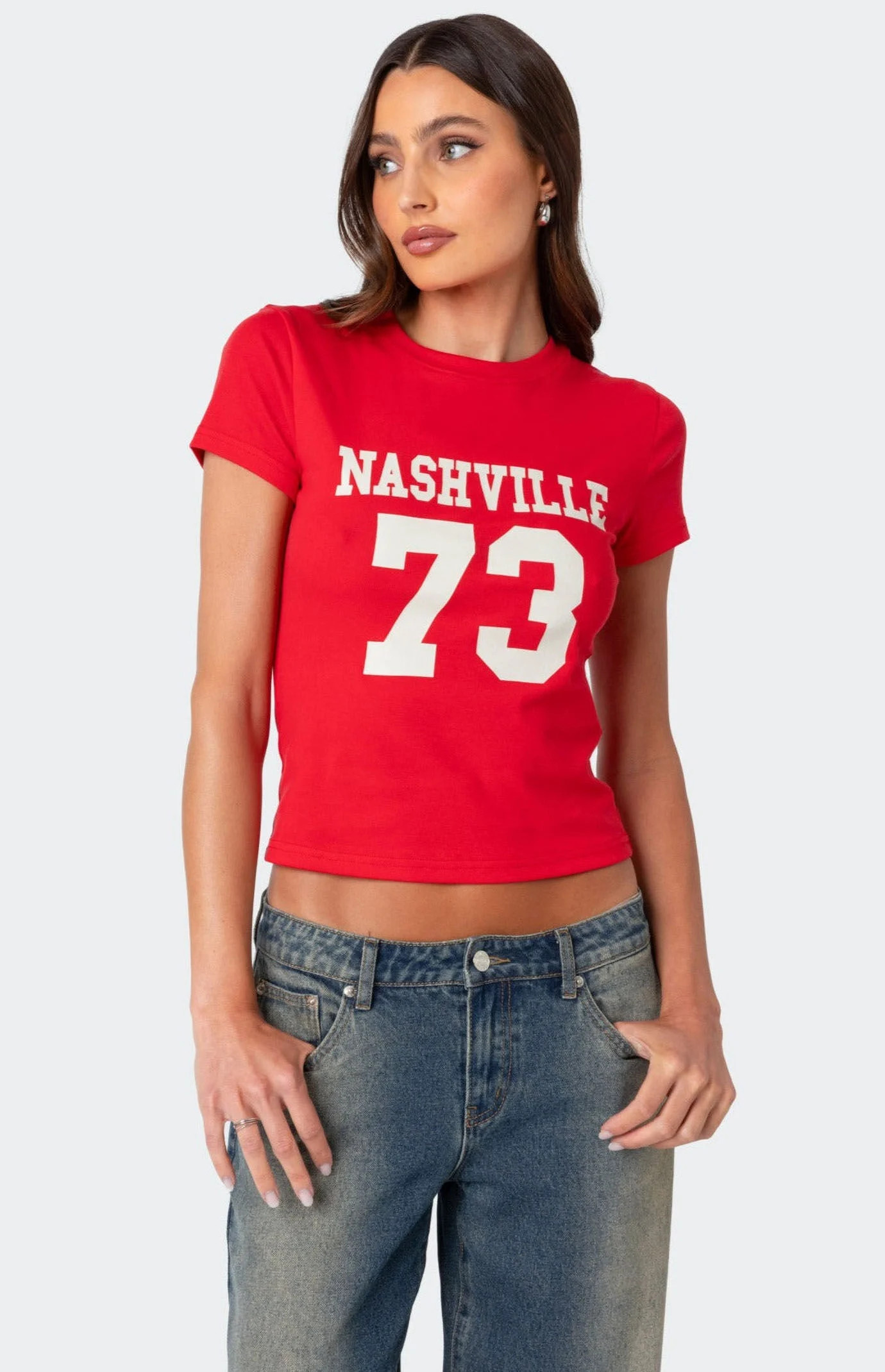 Edikted Women's Nashville T-Shirt in Red - Size XS | PacSun