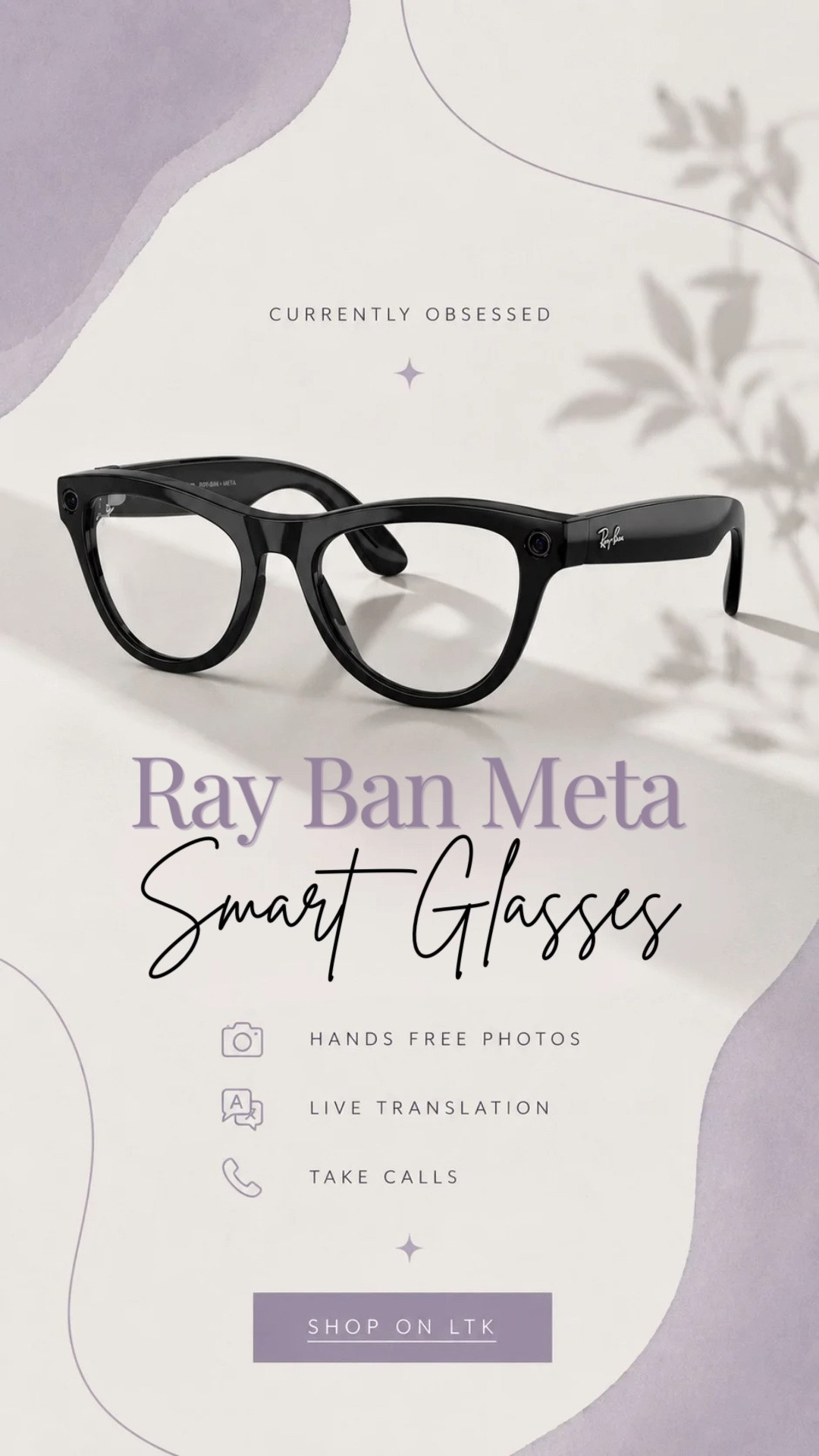 The gadget I didn’t know I needed!

These Ray Ban Meta smart glasses let you take hands free photos, answer calls, and use live translation while looking like a regular pair of stylish glasses. Perfect for travel days, content creation, walking around the city, and everyday life.

If you’re looking for smart glasses that don’t look like tech, these are worth the hype.

[ray ban meta smart glasses, smart glasses, wearable tech, travel essentials, content creator tools, creator must haves, tech gadgets, travel gadgets, hands free camera, live translation device, everyday tech, amazon finds, luxury tech, lifestyle favorites, ltk creator]

#LTKOver40 #LTKTravel