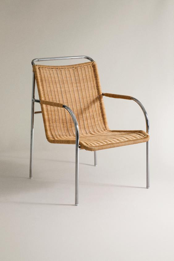FAUTEUIL ROTIN ET ACIER | Zara FR