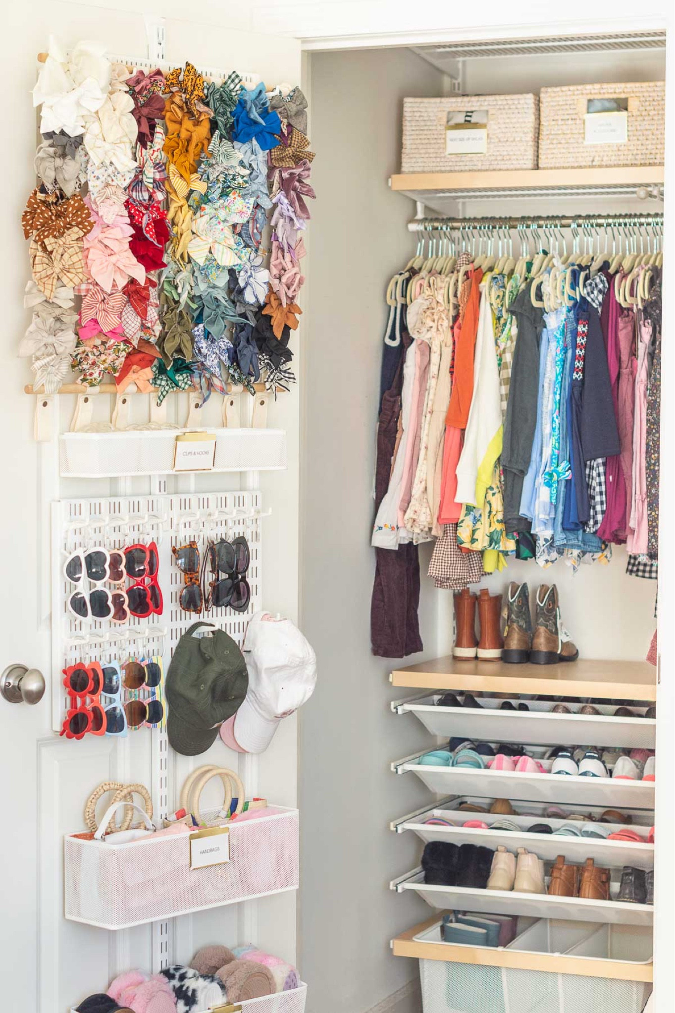 We’re able to store a ton of items in Eliza’s big girl closet by having the right storage systems in place, including this Elfa over the door system, shoe drawers and baskets for seldom worn items. home storage closet storage closet organization kid closet shoe storage hair bow organization accessory organizationn

#LTKkids #LTKfindsunder50 #LTKhome