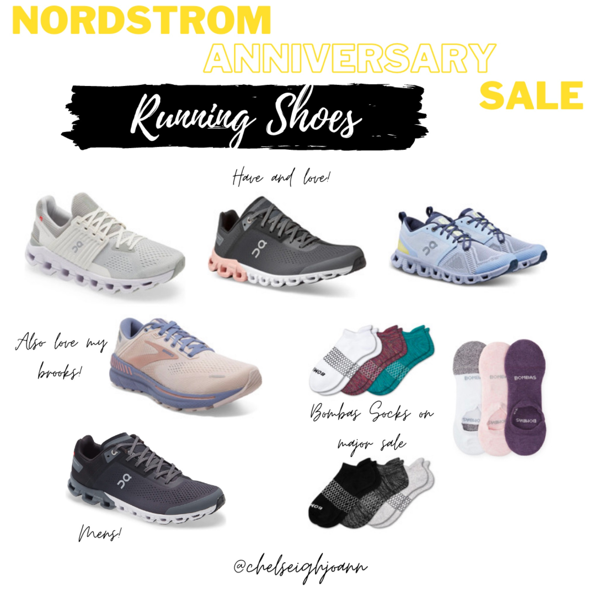 I’m a tennis shoe girl! I love my on clouds & brooks! On clouds give you a little more neutral color options than Brooks. Brooks might have a little bit more support though. I have worn both in half marathons & love them both! Super good sale on the Bombas too! 

#LTKxNSale #LTKsalealert #LTKFitness