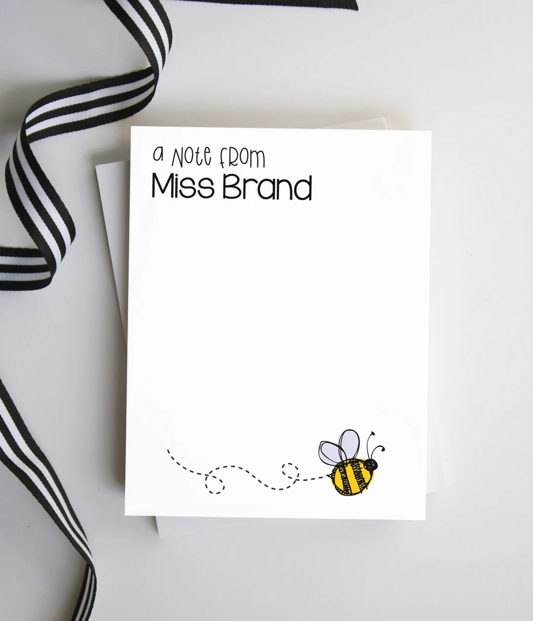 Teacher Notepad, Teacher Appreciation Gift, Bumblebee Notepad, Notepad for Her, Personalized Note... | Etsy (US)