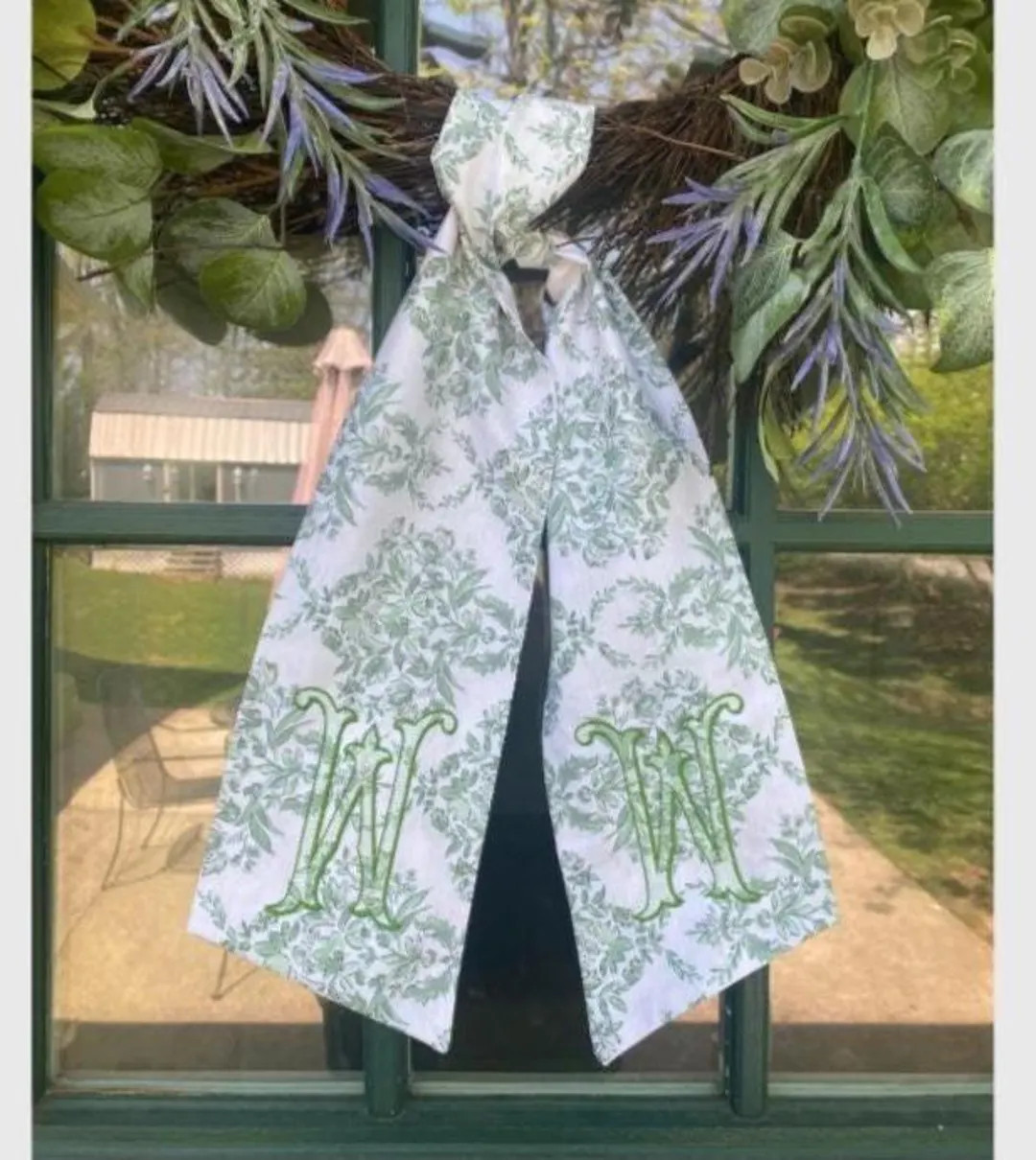 Personalized Sage Wreath Sash- Wedding Gift- Personalize Sash- Gift Bow - Etsy | Etsy (US)