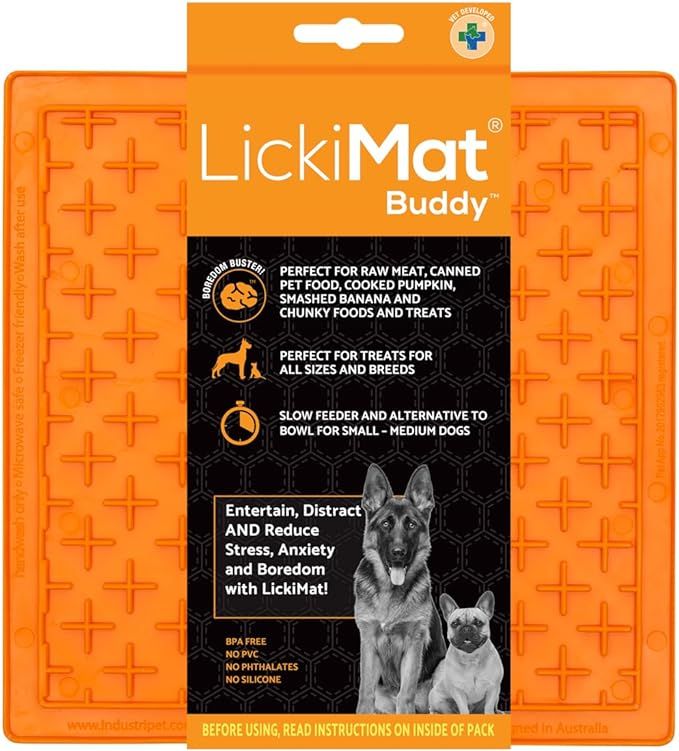 LickiMat 8"X8" 1 Piece Classic Buddy Slow Feeder for Dogs Lick Mat Boredom Anxiety Reducer Perfec... | Amazon (US)