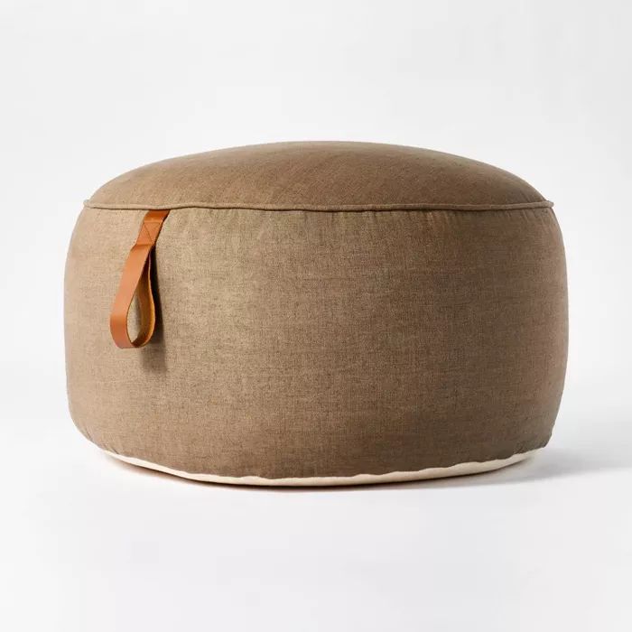 Ogden Pouf with Leather Loop Handle - Threshold™ designed with Studio McGee | Target