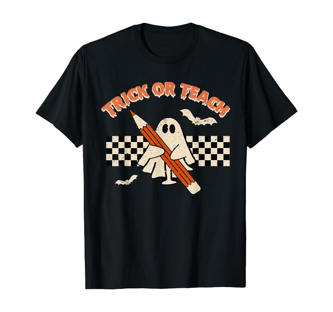 Trick Or Teach Funny Teacher Halloween Costume Men Women T-Shirt | Amazon (US)