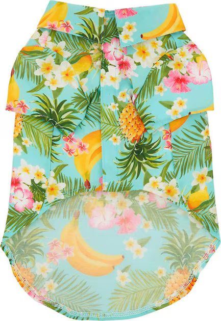 Frisco Pineapple Hawaiian Camp Dog & Cat Shirt, X-Small | Chewy.com